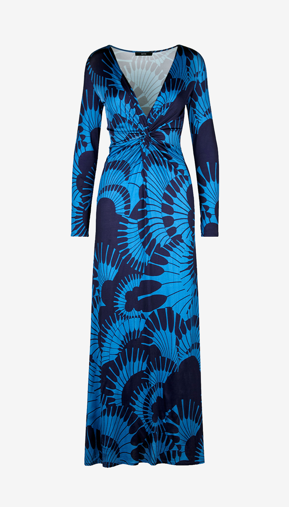 Waist Knot Dress in Navy Graphic | SMYTHE