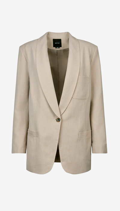Beige blazer on a white background