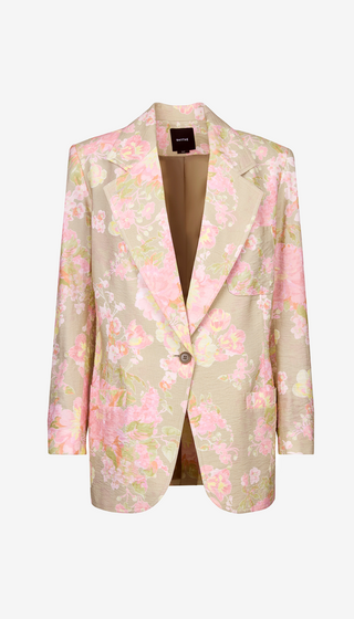 Floral blazer with a plain background