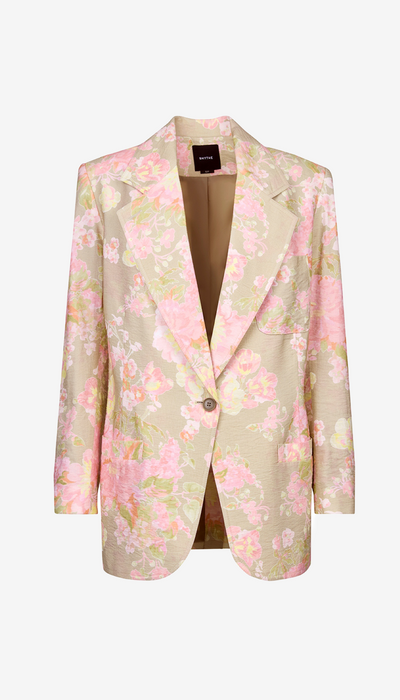 Floral blazer with a plain background