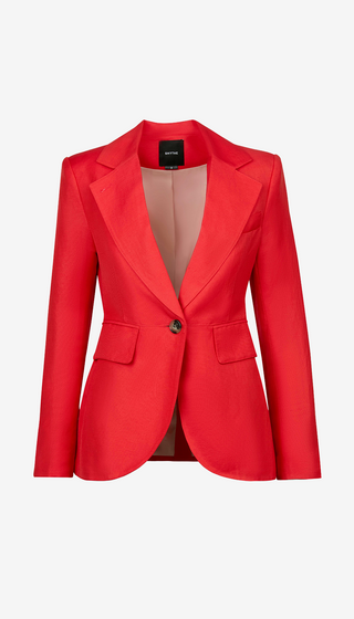 Red blazer on a white background
