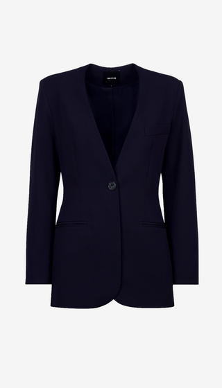 Navy blazer on a white background