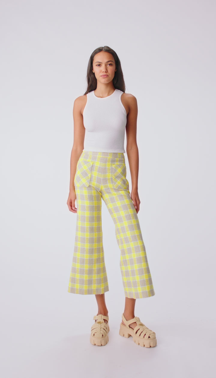 Cropped Patch Pocket Pant